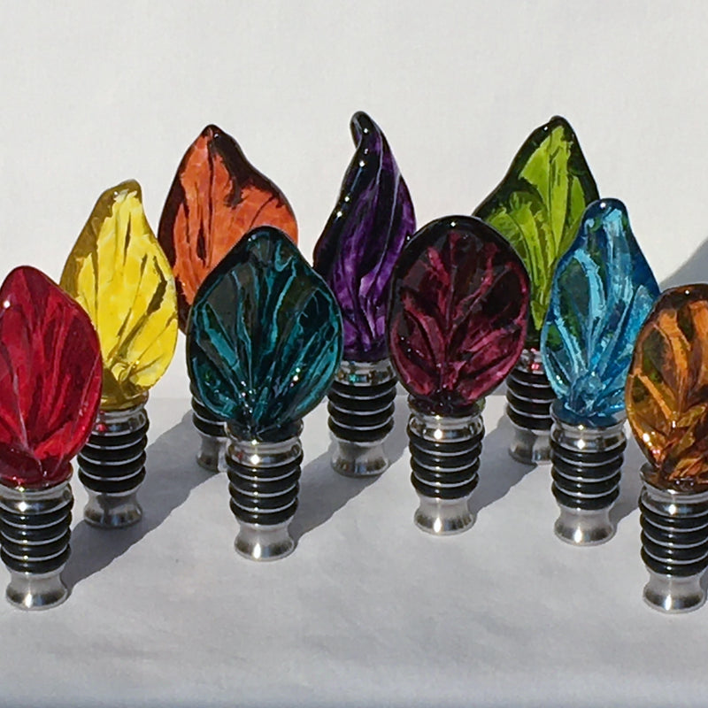 Stoppers with Glass Leaf