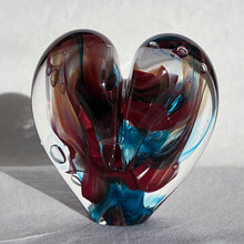 Load image into Gallery viewer, 3 inches tall - Blown Glass Jewel Tone Heart
