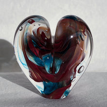 Load image into Gallery viewer, 3 inches tall - Blown Glass Jewel Tone Heart
