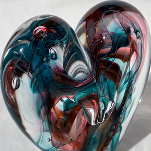 4 inches tall - Blown Glass Ultra Bright Heart