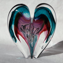 Load image into Gallery viewer, 4 inches tall - Blown Glass Jewel Tone Heart
