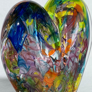 4.5 inches tall - Blown Glass Ultra Bright Heart