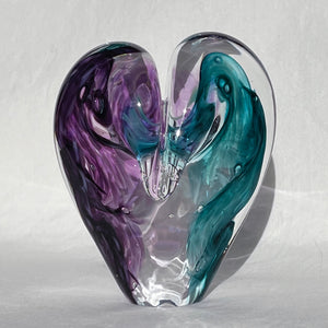 4.5 inches tall - Blown Glass Ultra Bright Heart (Copy)