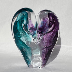 4.5 inches tall - Blown Glass Ultra Bright Heart (Copy)