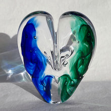 Load image into Gallery viewer, 4.5 inches tall - Blown Glass Jewel Tone Heart
