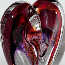 Load image into Gallery viewer, 4.5 inches tall - Blown Glass Jewel Tone Heart
