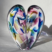 Load image into Gallery viewer, 4 inches tall - Blown Glass Jewel Tone Heart
