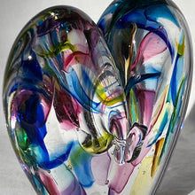 Load image into Gallery viewer, 4 inches tall - Blown Glass Jewel Tone Heart
