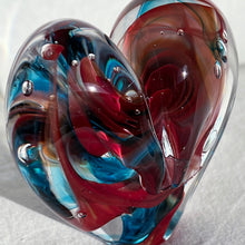 Load image into Gallery viewer, 3 inches tall - Blown Glass Jewel Tone Heart
