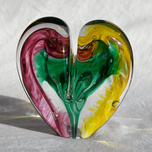 Load image into Gallery viewer, 3 inches tall - Blown Glass Jewel Tone Heart
