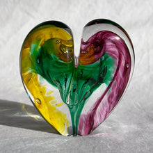 Load image into Gallery viewer, 3 inches tall - Blown Glass Jewel Tone Heart
