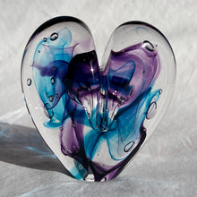 Load image into Gallery viewer, 3 inches tall - Blown Glass Jewel Tone Heart
