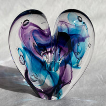 Load image into Gallery viewer, 3 inches tall - Blown Glass Jewel Tone Heart
