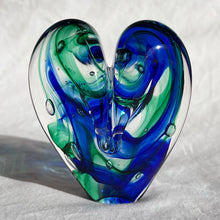 Load image into Gallery viewer, 3 inches tall - Blown Glass Jewel Tone Heart
