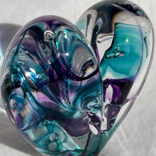 Load image into Gallery viewer, 3.5 inches tall - Blown Glass Jewel Tone Heart
