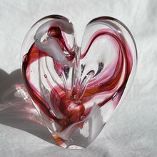 Load image into Gallery viewer, 4 inches tall - Blown Glass Jewel Tone Heart
