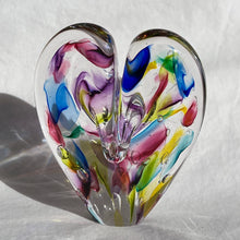 Load image into Gallery viewer, 4 inches tall - Blown Glass Jewel Tone Heart
