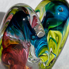 Load image into Gallery viewer, 4 inches tall - Blown Glass Jewel Tone Heart

