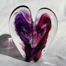 Load image into Gallery viewer, 4.5 inches tall - Blown Glass Jewel Tone Heart
