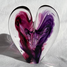 Load image into Gallery viewer, 4.5 inches tall - Blown Glass Jewel Tone Heart
