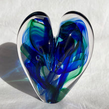 Load image into Gallery viewer, 4.5 inches tall - Blown Glass Jewel Tone Heart

