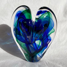 Load image into Gallery viewer, 4.5 inches tall - Blown Glass Jewel Tone Heart
