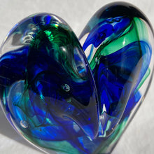 Load image into Gallery viewer, 4.5 inches tall - Blown Glass Jewel Tone Heart
