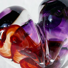 Load image into Gallery viewer, 3 inches tall - Blown Glass Jewel Tone Heart
