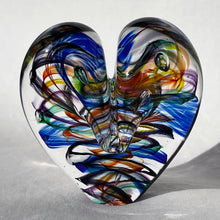 Load image into Gallery viewer, 3 inches tall - Blown Glass Jewel Tone Heart (Copy)

