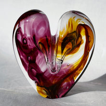 Load image into Gallery viewer, 3 inches tall - Blown Glass Jewel Tone Heart
