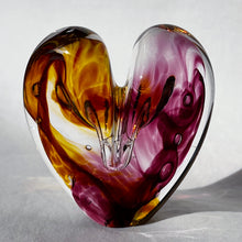 Load image into Gallery viewer, 3 inches tall - Blown Glass Jewel Tone Heart
