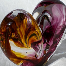 Load image into Gallery viewer, 3 inches tall - Blown Glass Jewel Tone Heart
