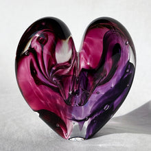 Load image into Gallery viewer, 3 inches tall - Blown Glass Jewel Tone Heart
