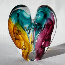 Load image into Gallery viewer, 3 inches tall - Blown Glass Jewel Tone Heart

