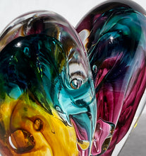 Load image into Gallery viewer, 3 inches tall - Blown Glass Jewel Tone Heart
