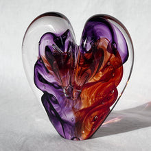 Load image into Gallery viewer, 3.5 inches tall - Blown Glass Jewel Tone Heart
