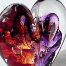 Load image into Gallery viewer, 3.5 inches tall - Blown Glass Jewel Tone Heart
