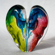 Load image into Gallery viewer, 3.5 inches tall - Blown Glass Jewel Tone Heart
