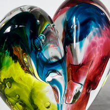 Load image into Gallery viewer, 3.5 inches tall - Blown Glass Jewel Tone Heart
