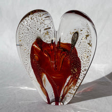 Load image into Gallery viewer, 4 inches tall - Blown Glass Heart of Gold
