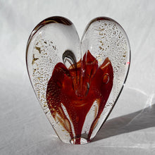 Load image into Gallery viewer, 4 inches tall - Blown Glass Heart of Gold
