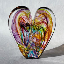 Load image into Gallery viewer, 5 inches tall - Blown Glass Jewel Tone Heart
