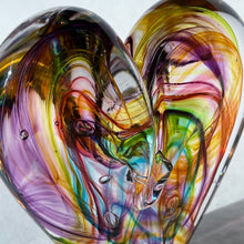 Load image into Gallery viewer, 5 inches tall - Blown Glass Jewel Tone Heart
