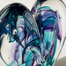 Load image into Gallery viewer, 5 inches tall - Blown Glass Jewel Tone Heart
