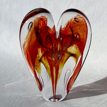 Load image into Gallery viewer, 5 inches tall - Blown Glass Jewel Tone Heart
