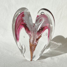 Load image into Gallery viewer, 5.5 inches tall - Blown Glass Jewel Tone Heart
