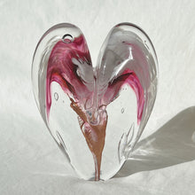 Load image into Gallery viewer, 5.5 inches tall - Blown Glass Jewel Tone Heart
