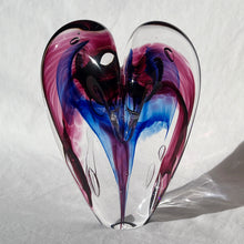 Load image into Gallery viewer, 5.5 inches tall - Blown Glass Jewel Tone Heart
