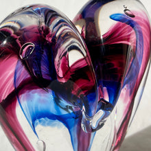 Load image into Gallery viewer, 5.5 inches tall - Blown Glass Jewel Tone Heart
