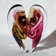 Load image into Gallery viewer, 5.5 inches tall - Blown Glass Jewel Tone Heart
